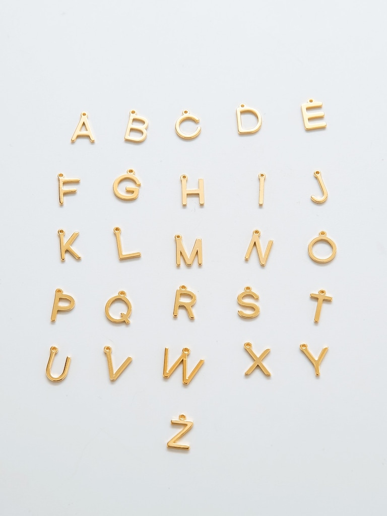 Gold Dainty Initial Necklace