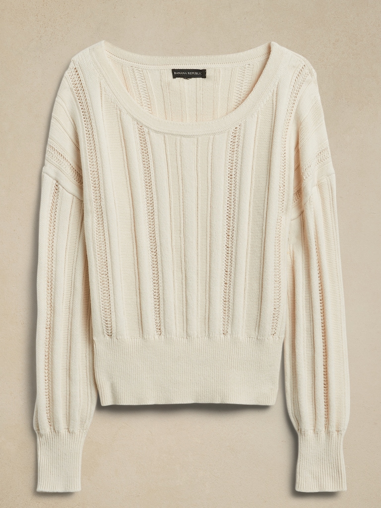 Haley Mixed-Stitch Sweater