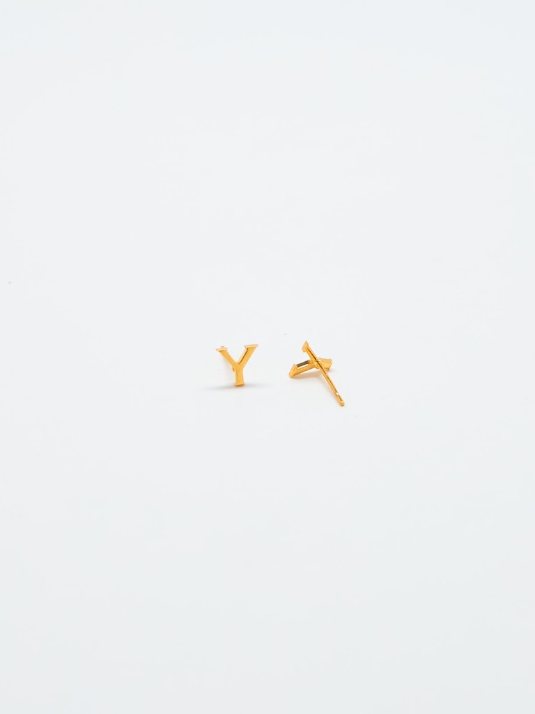 Gold Initial Earrings
