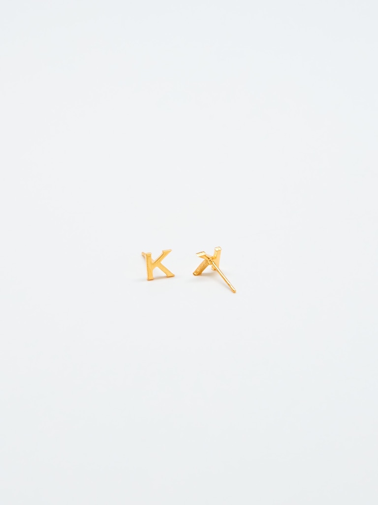 Gold Initial Earrings