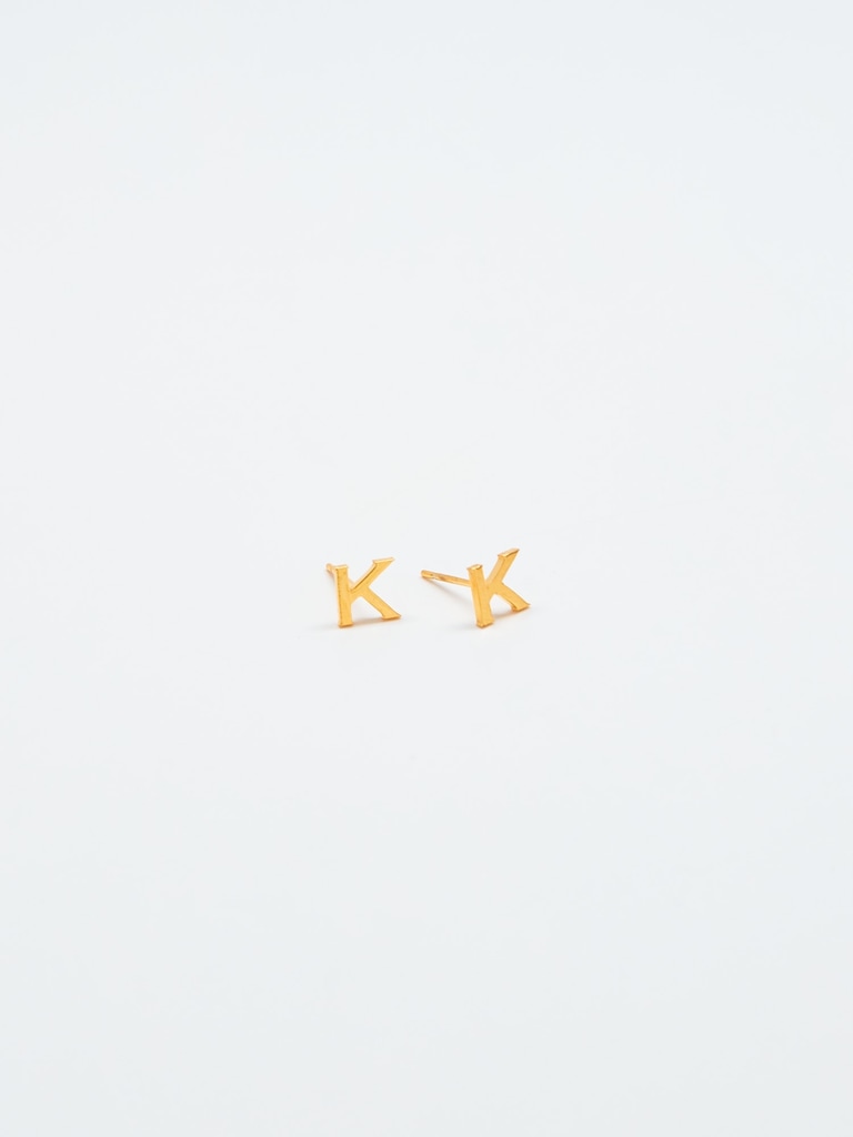 Gold Initial Earrings