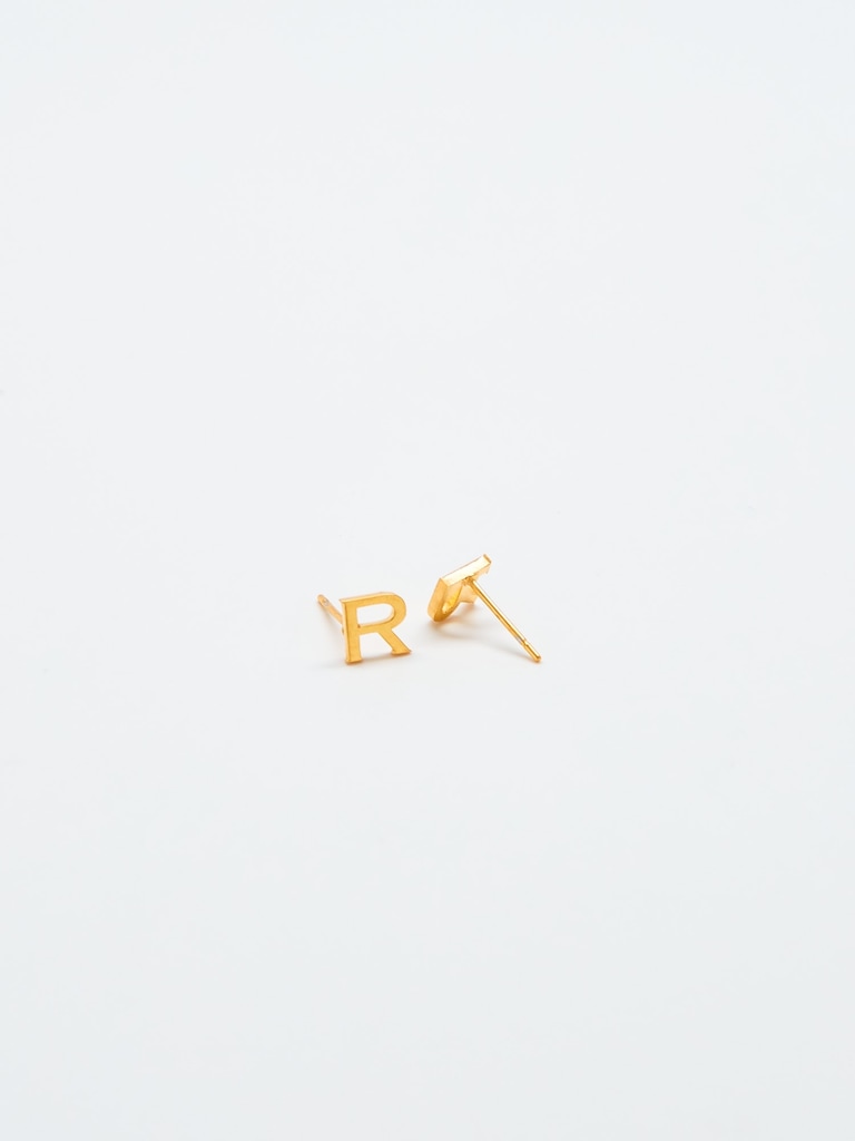 Gold Initial Earrings
