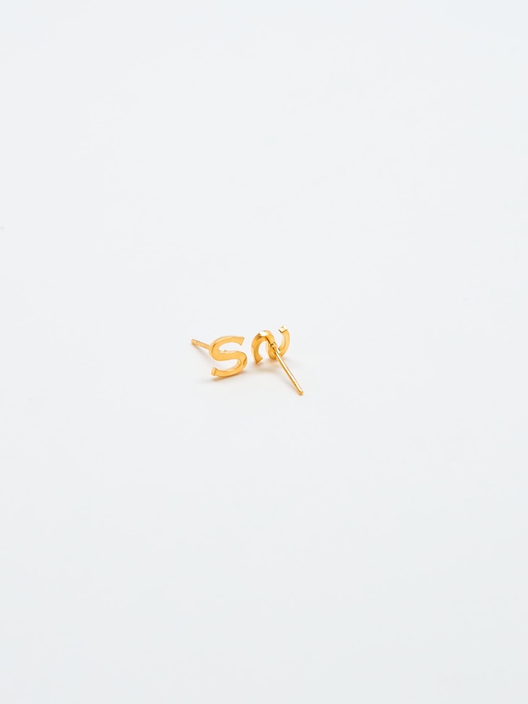 Gold Initial Earrings