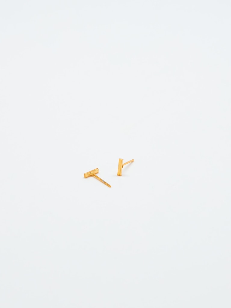 Gold Initial Earrings
