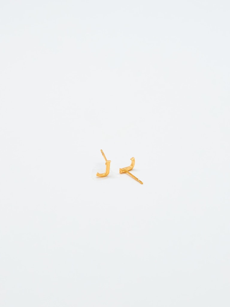 Gold Initial Earrings