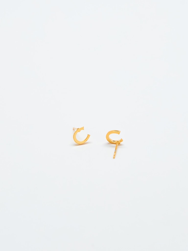 Gold Initial Earrings