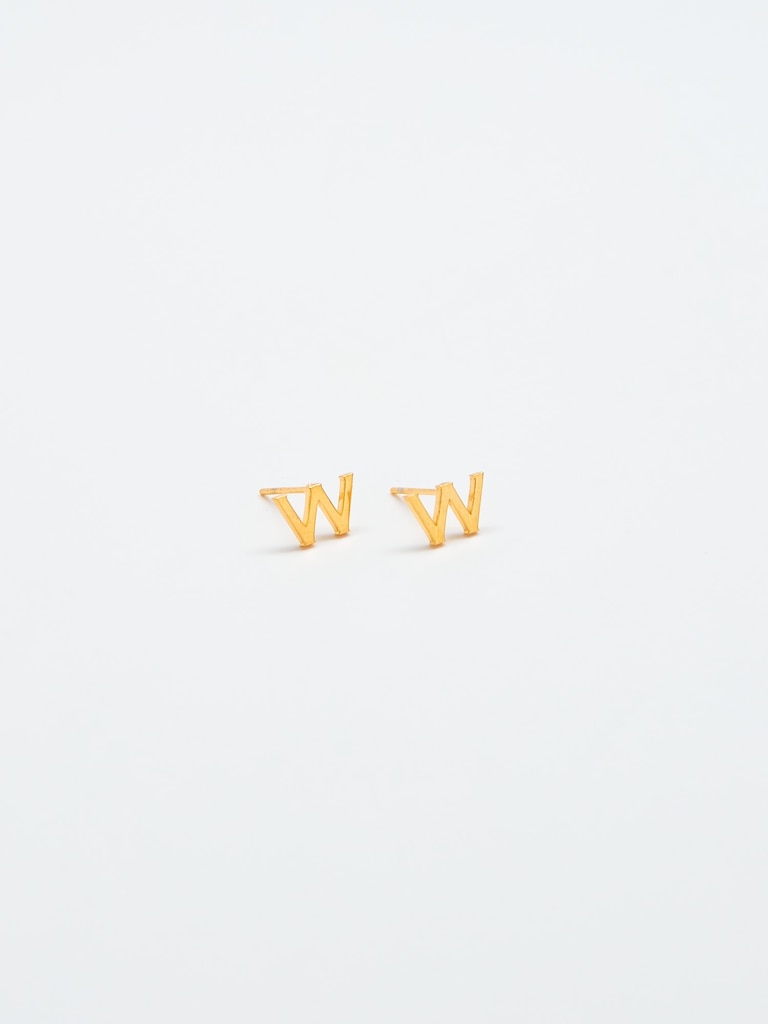 Gold Initial Earrings