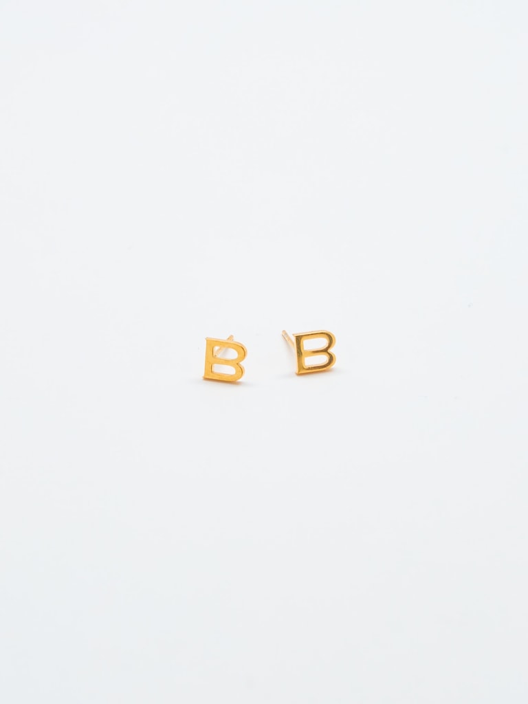 Gold Initial Earrings