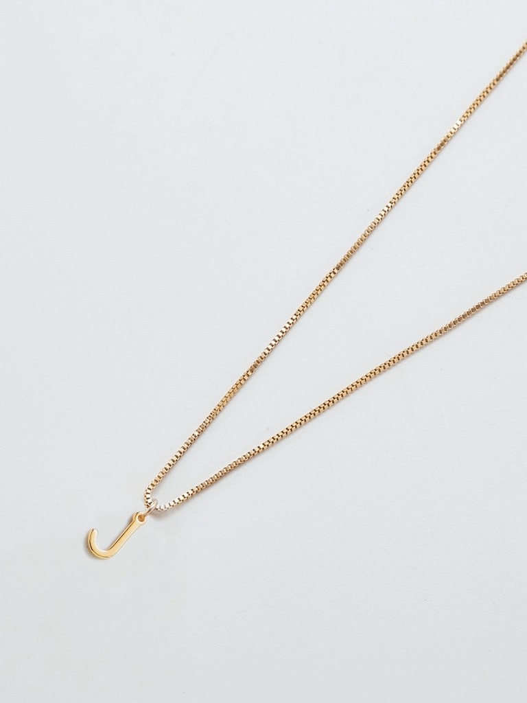 Gold Dainty Initial Necklace