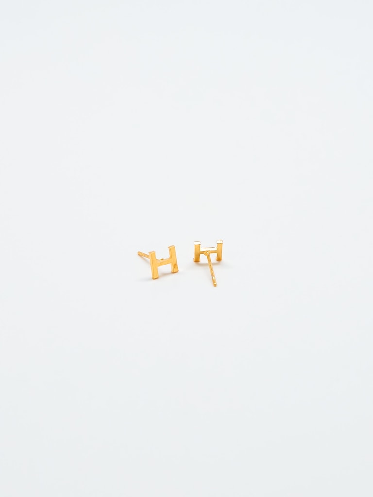 Gold Initial Earrings
