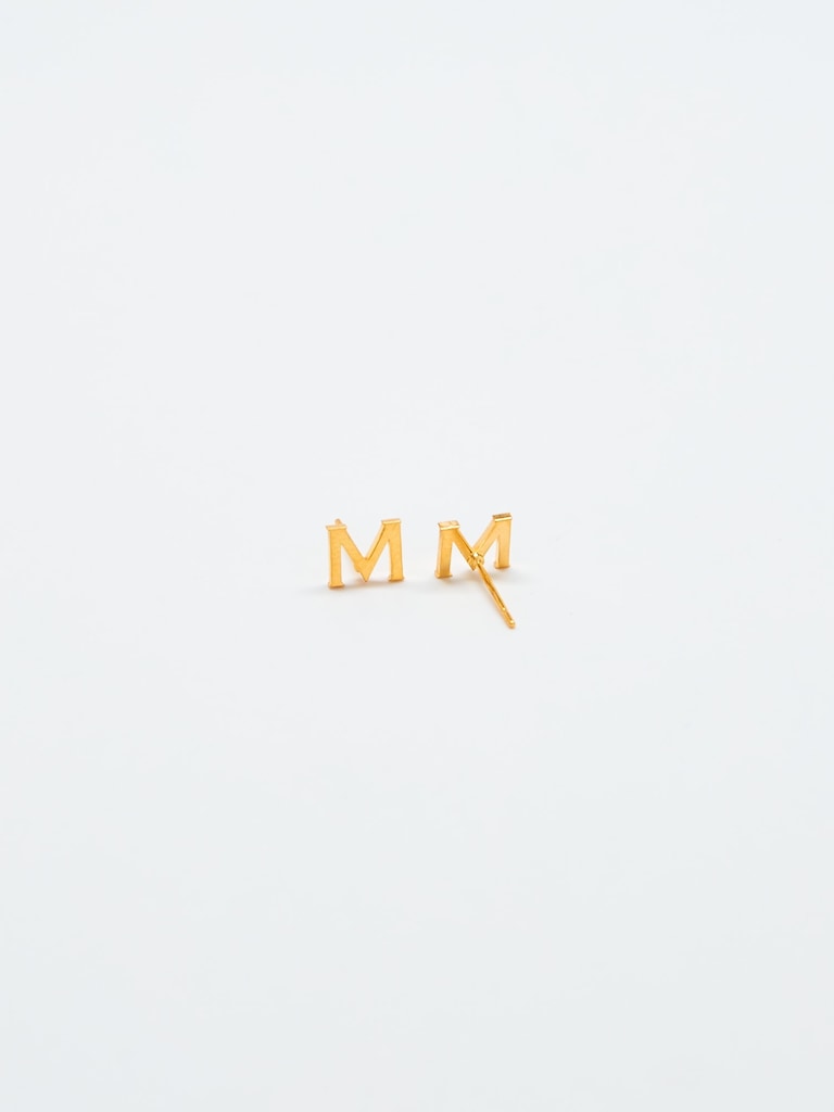 Gold Initial Earrings