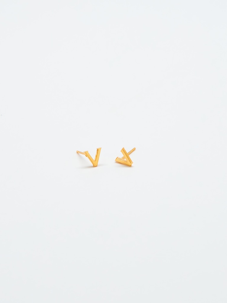Gold Initial Earrings