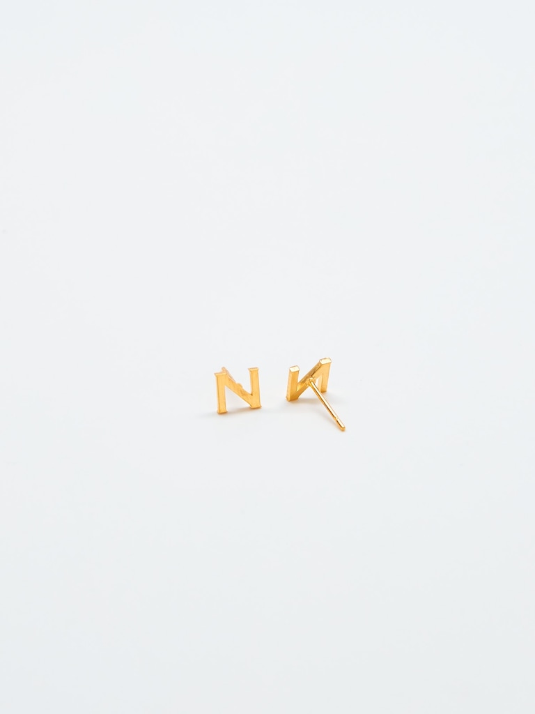 Gold Initial Earrings