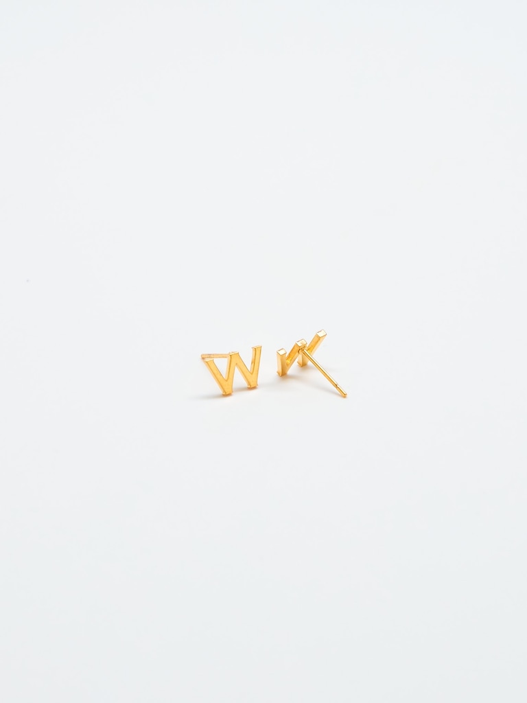 Gold Initial Earrings