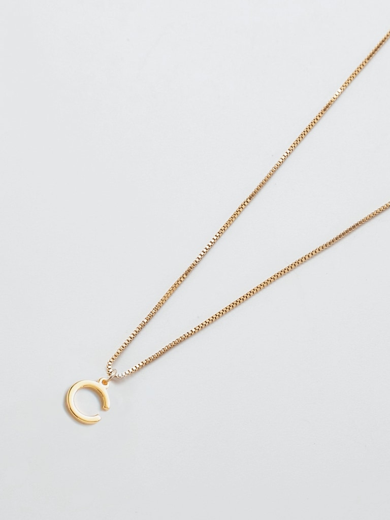 Gold Dainty Initial Necklace