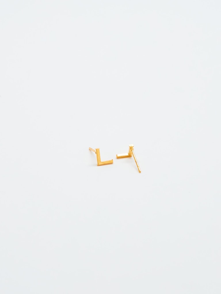 Gold Initial Earrings