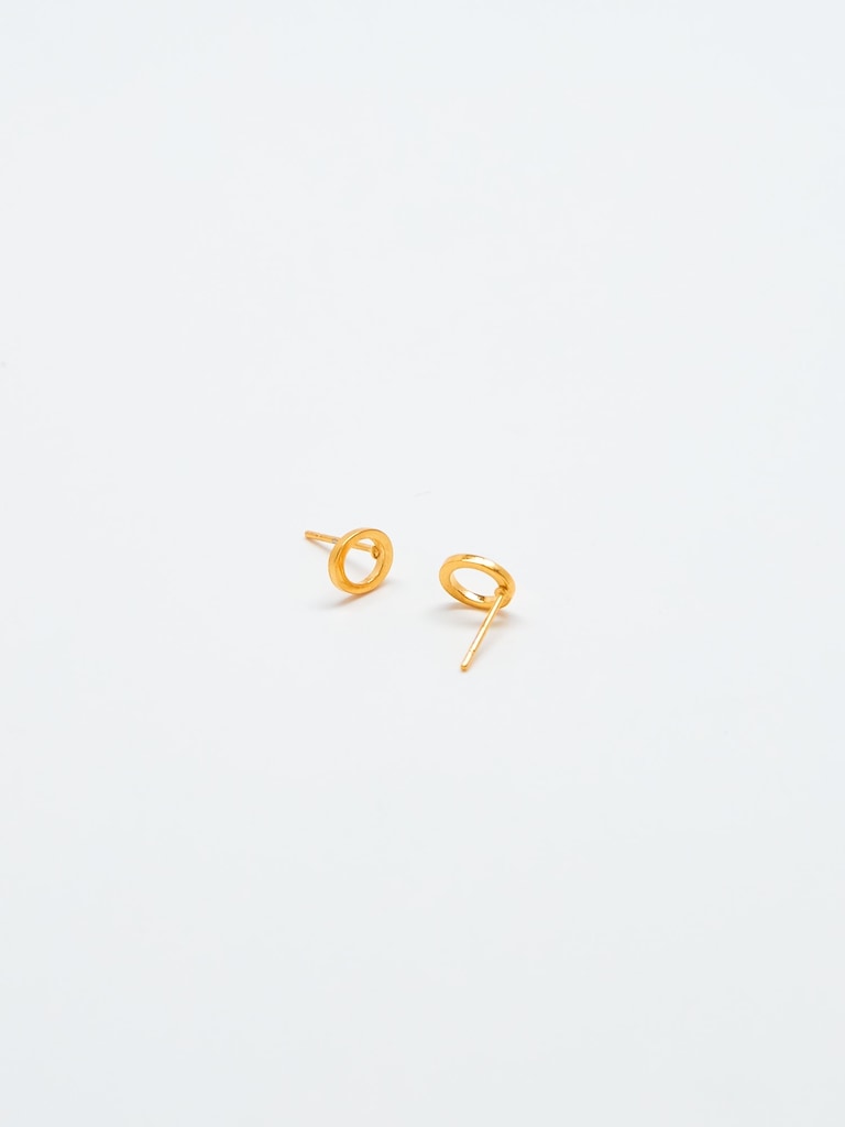 Gold Initial Earrings