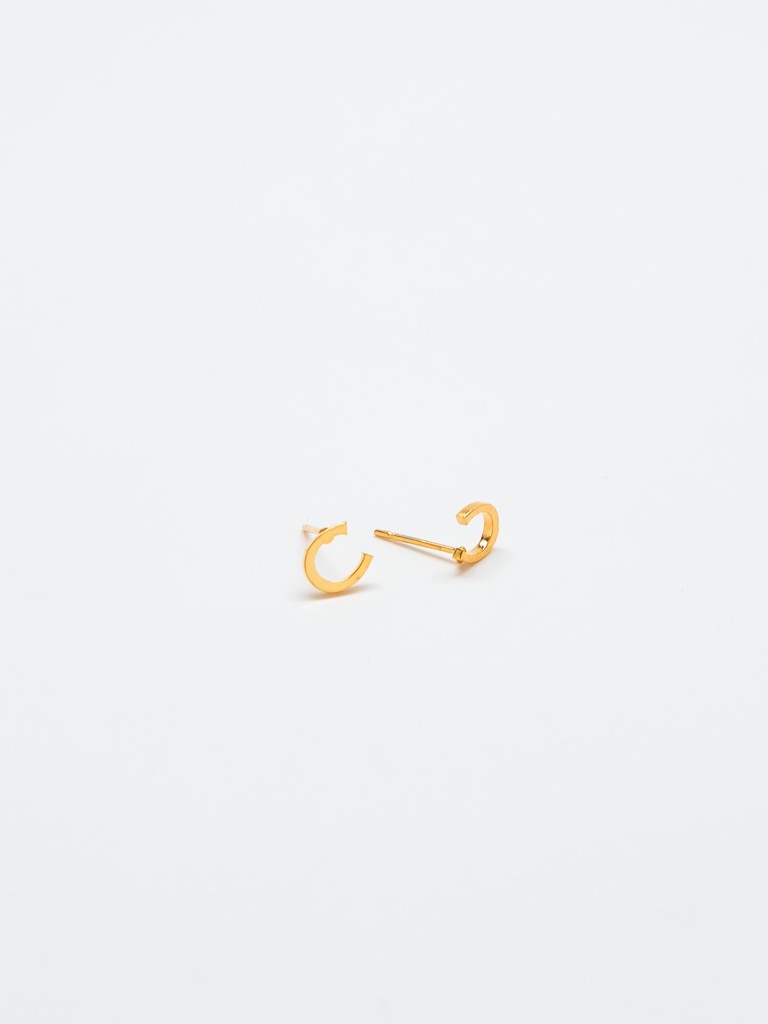 Gold Initial Earrings