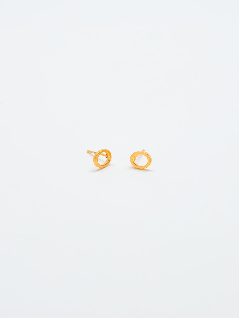 Gold Initial Earrings