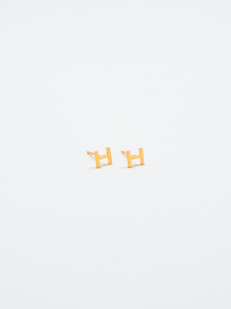 Gold Initial Earrings