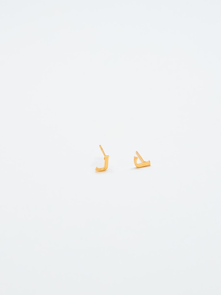 Gold Initial Earrings