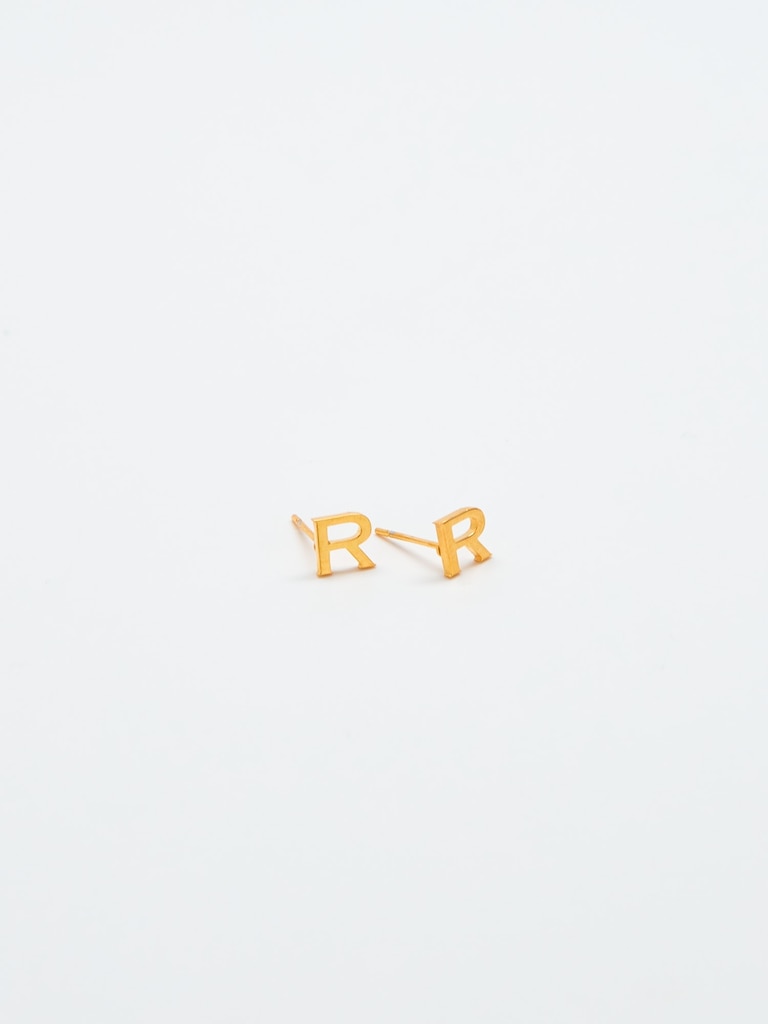 Gold Initial Earrings