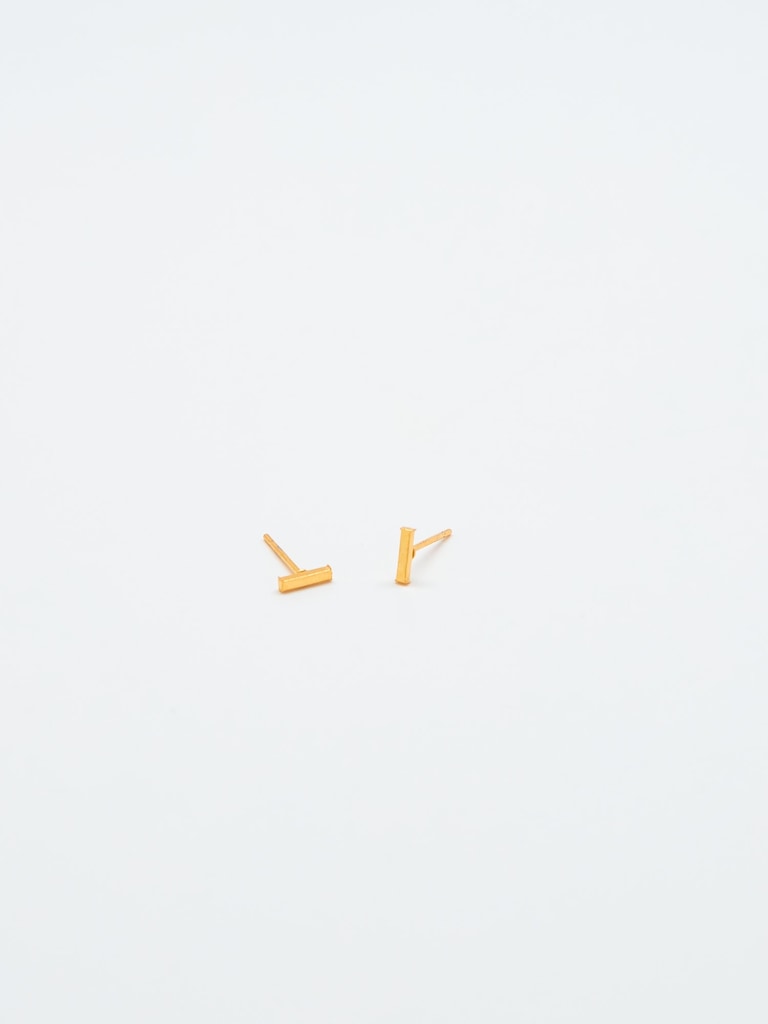 Gold Initial Earrings