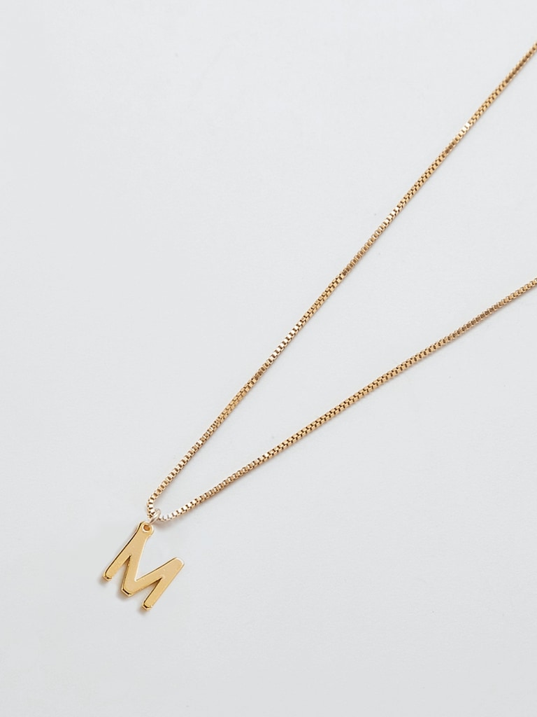 Gold Dainty Initial Necklace