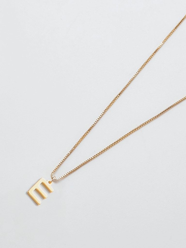 Gold Dainty Initial Necklace
