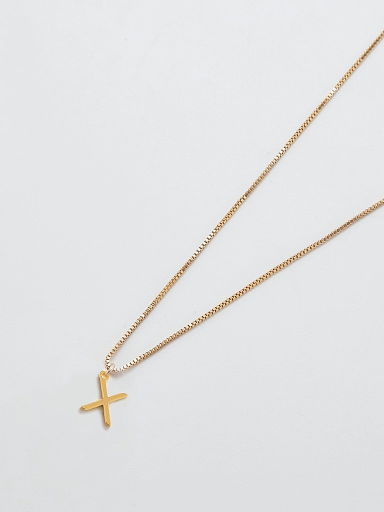 Gold Dainty Initial Necklace