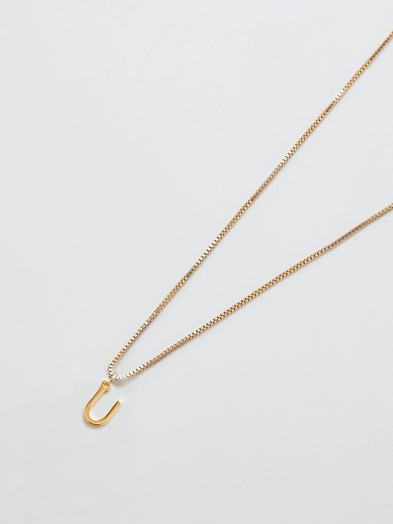 Gold Dainty Initial Necklace