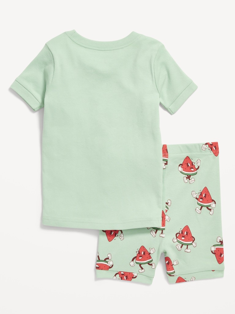 Pyjama à coupe ajustée à imprimé unisexe assorti pour Tout-petit et Bébé