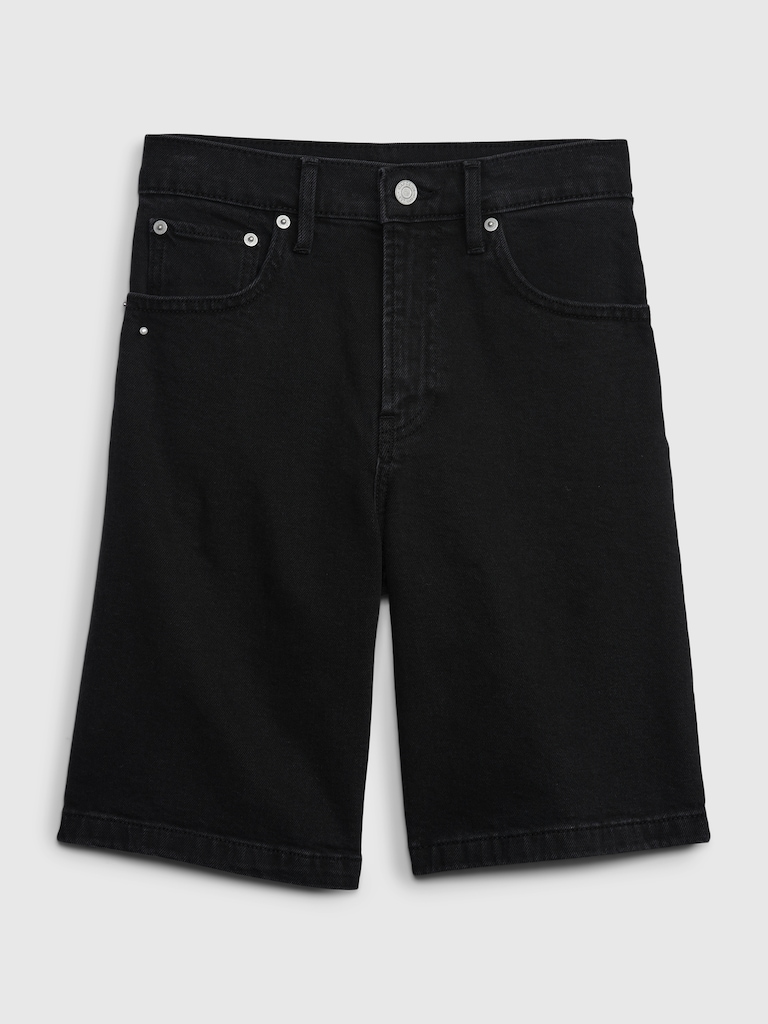10" High Rise Stride Denim Bermuda Shorts