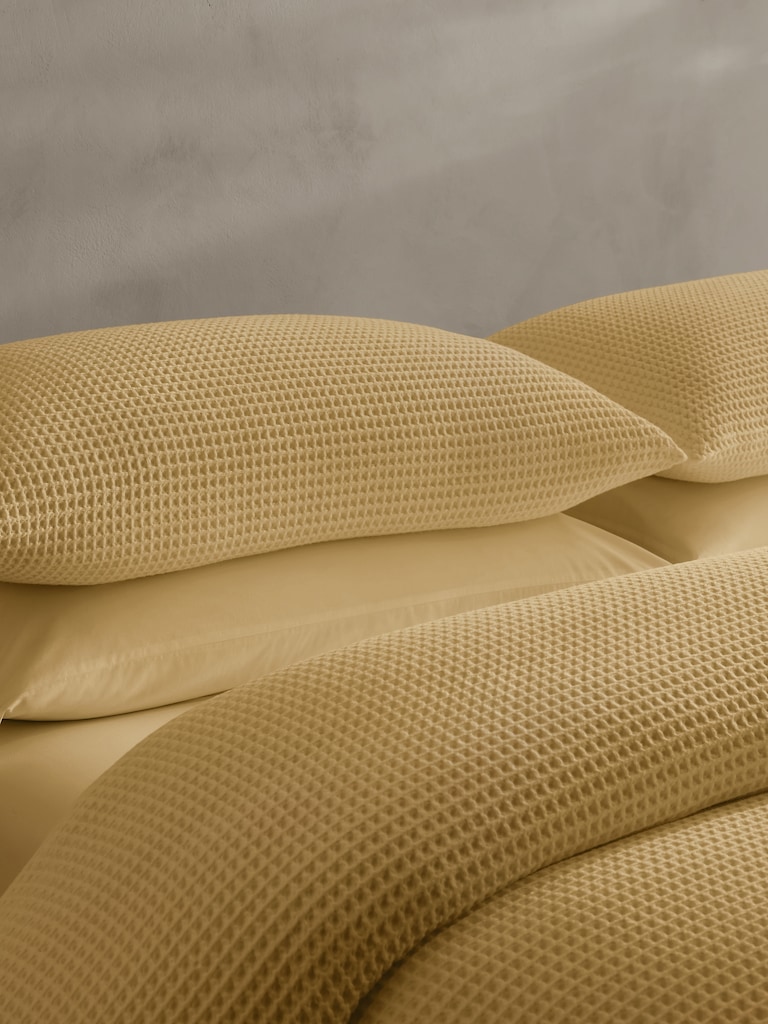 Cotton Waffle-Weave Duvet Cover