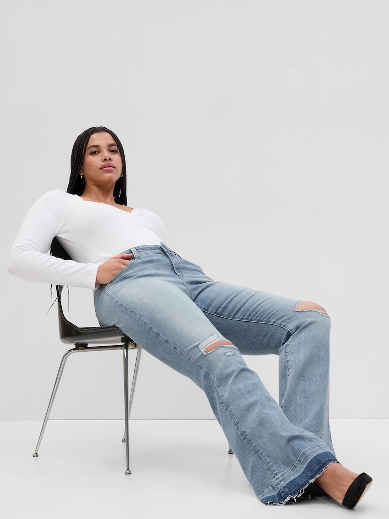 Low Rise '70s Flare Jeans