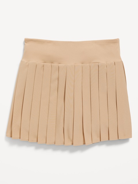 High-Waisted Pleated Performance Skort for Girls