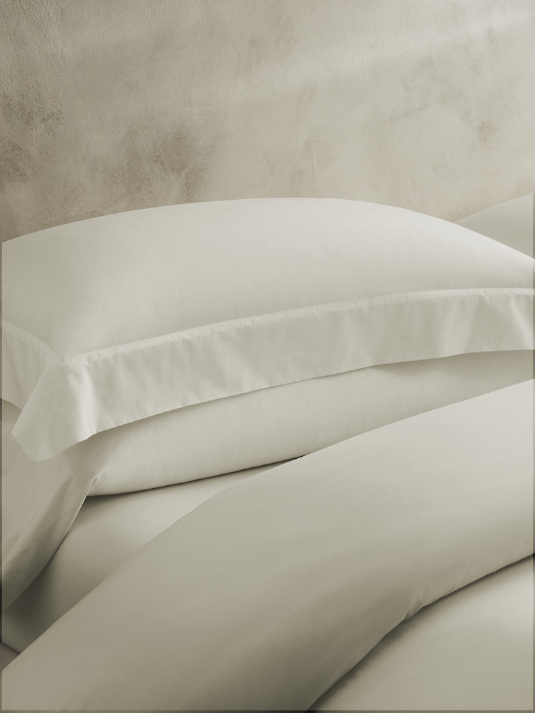 Washed Cotton Percale Duvet Cover