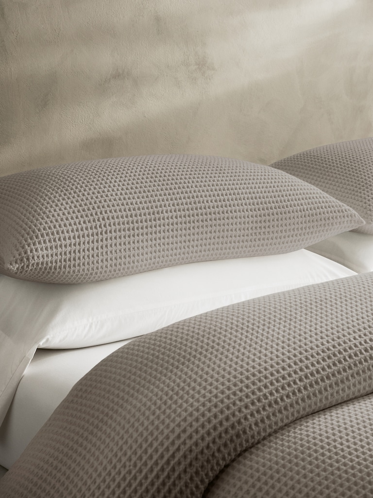 Cotton Waffle-Weave Duvet Cover