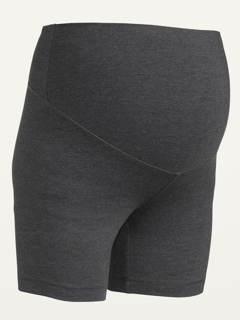 Maternity Full-Panel Biker Shorts -- 6-inch inseam