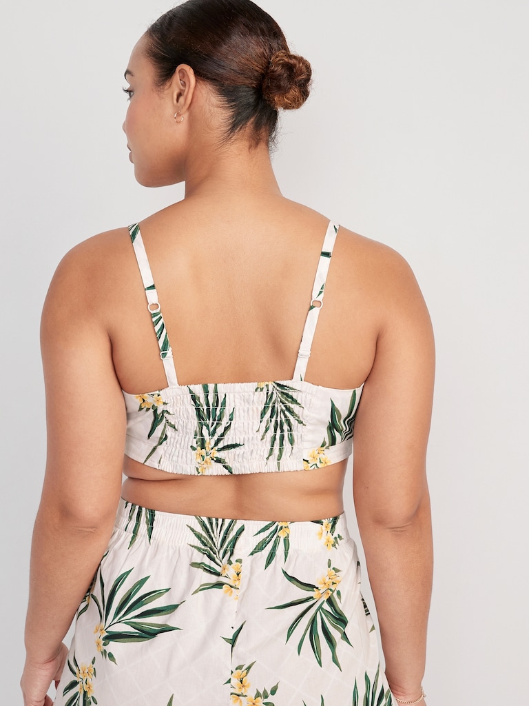 Cross-Front Poplin Bralette