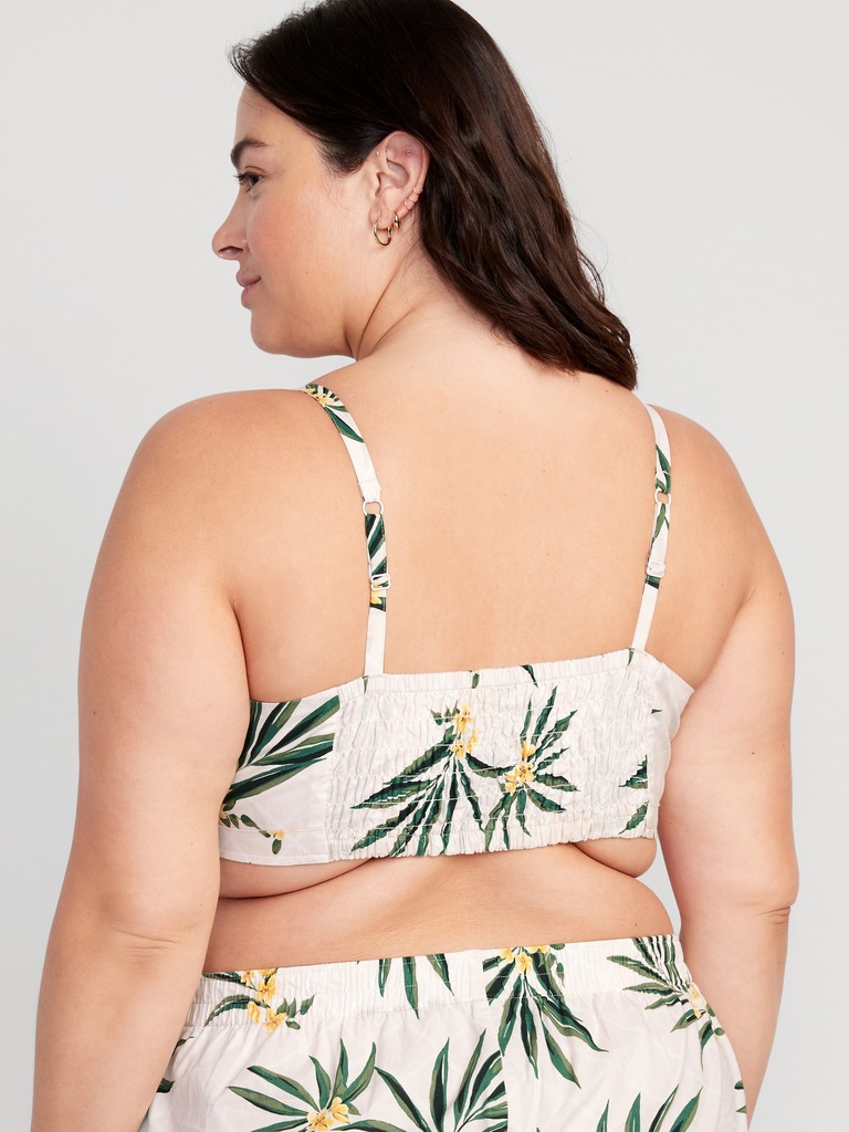 Cross-Front Poplin Bralette
