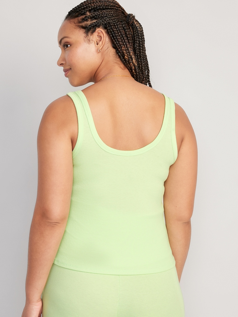 Camisole de détente henley en tricot côtelé Ultralite pour Femme