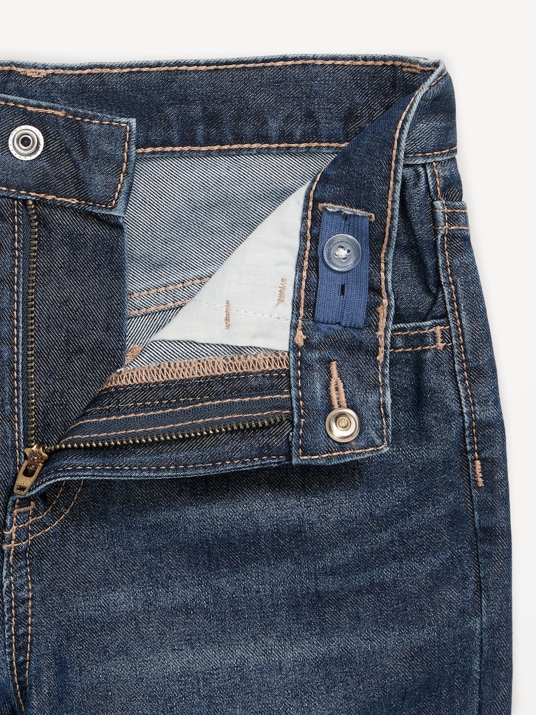 High-Waisted Slouchy Straight Built-In Tough Jeans for Girls