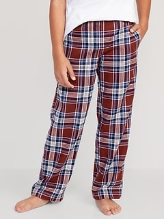 PJ Bottoms in Fine Cotton Pale Blue and Red Check - The Pyjama House