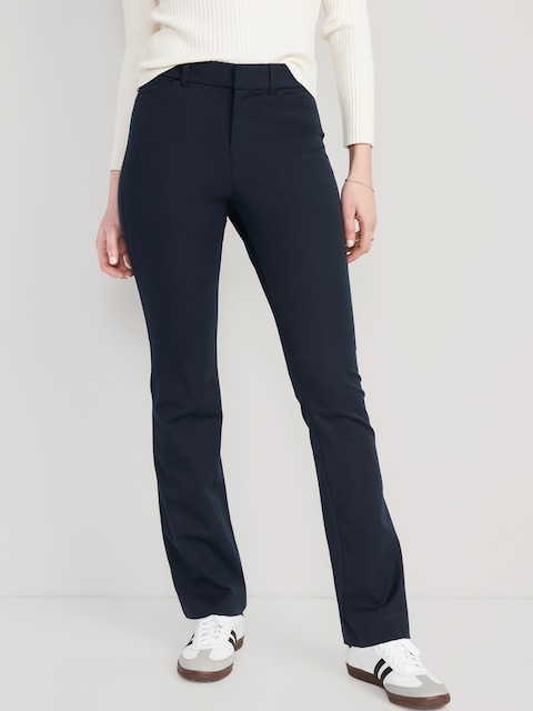 slim fit dress slacks Women's Club Flare Pant in Navy