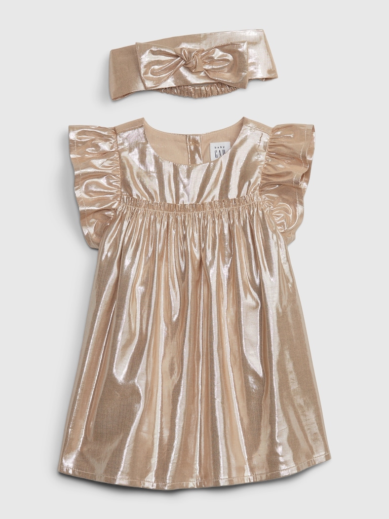 Baby Metallic Shine Dress Set