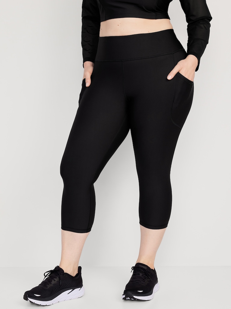 High-Waisted PowerSoft Crop Pocket Leggings