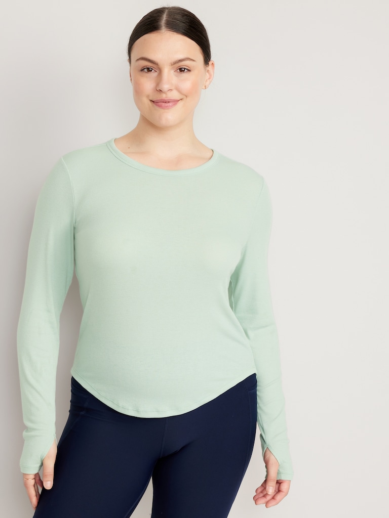 UltraLite Fitted Rib-Knit Top