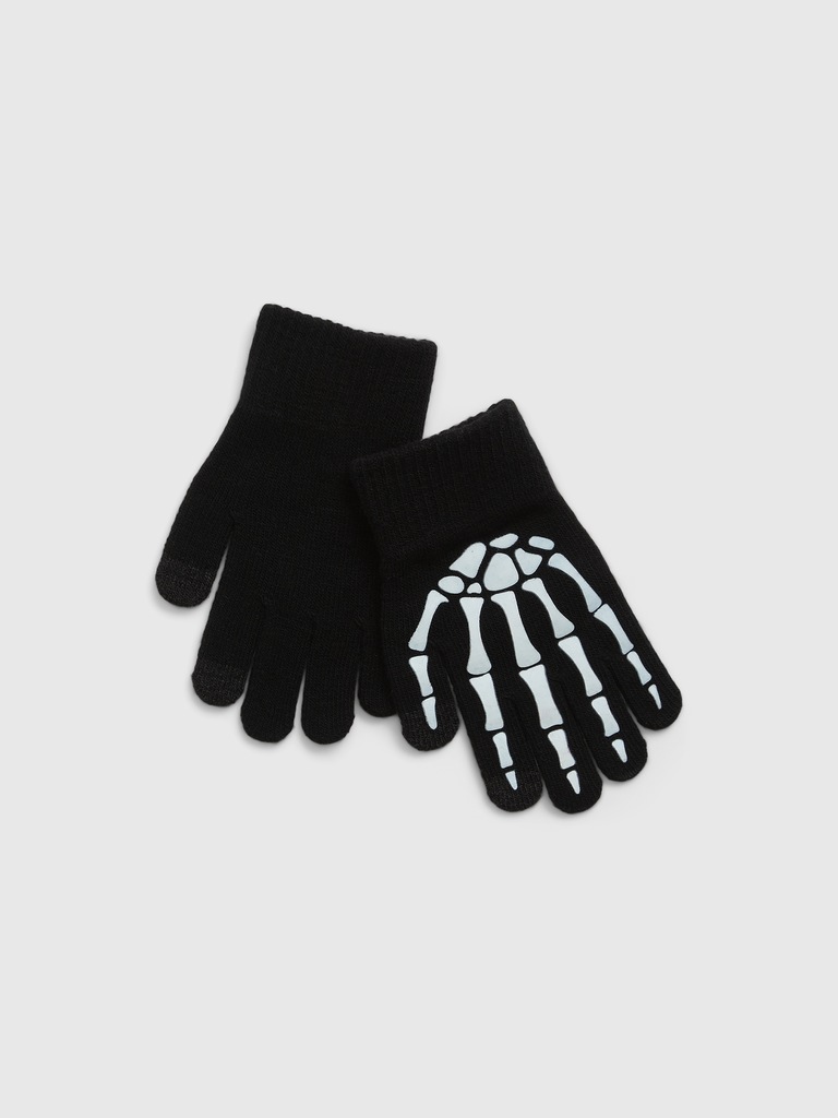 Kids Halloween Skeleton Gloves