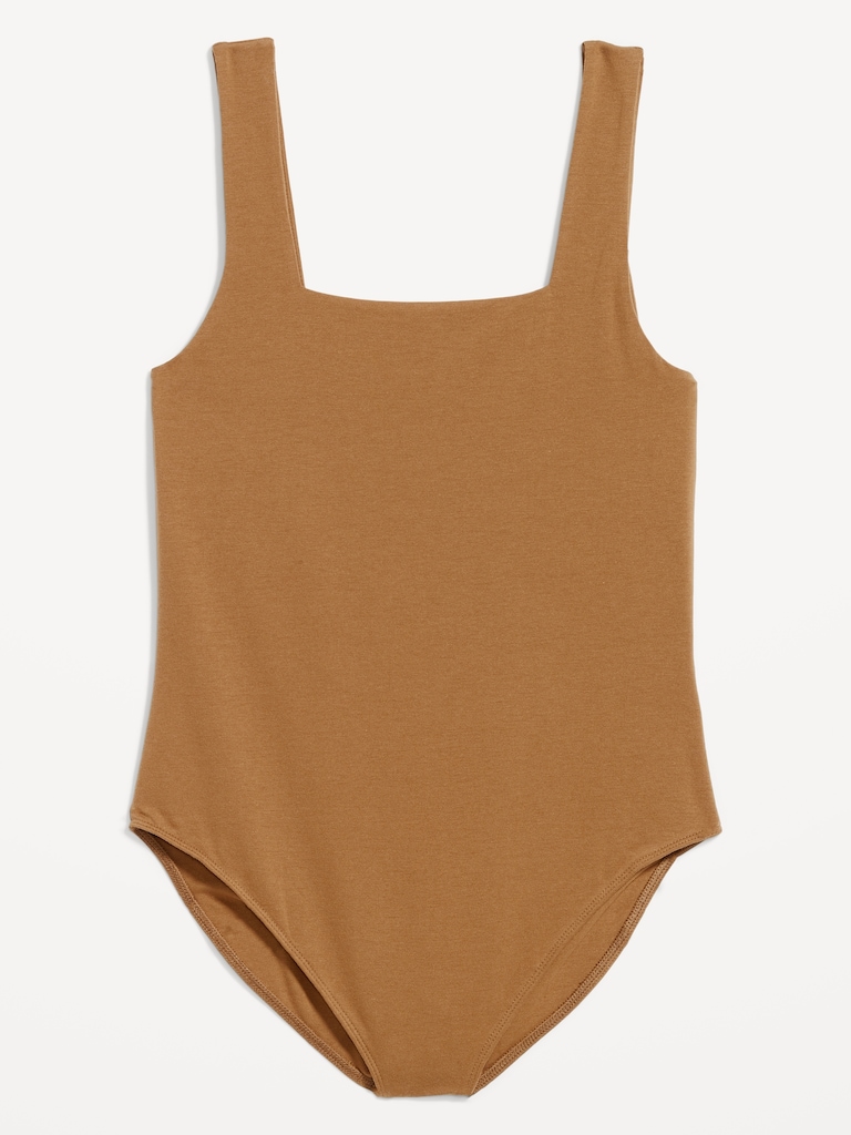 Square-Neck Tank Top Bodysuit